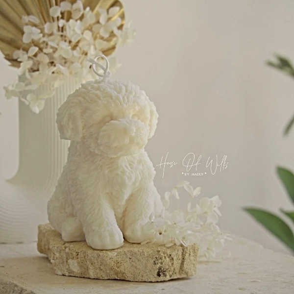 Large Dog Memorial Figure Candle
