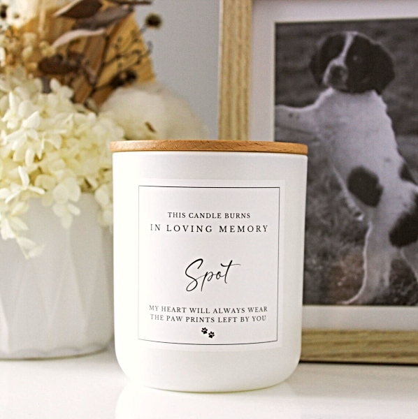 Personalised Pet Memorial Soy Wax Candle