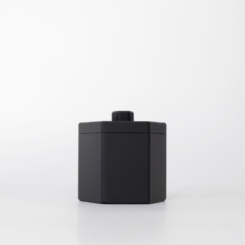 Pet Cremation Pet Urn Memorial, Pet Memorial Australia Product, Urn Contemporary Hex Black XS