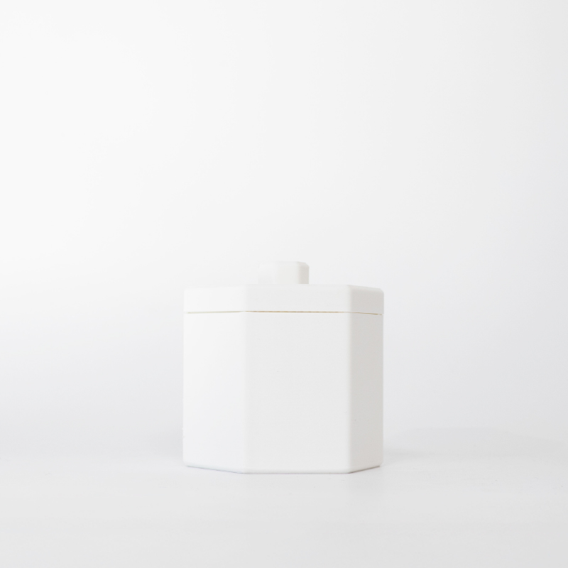 Pet Cremation Pet Urn Memorial, Pet Memorial Australia Product, Urn Contemporary Hex White XS