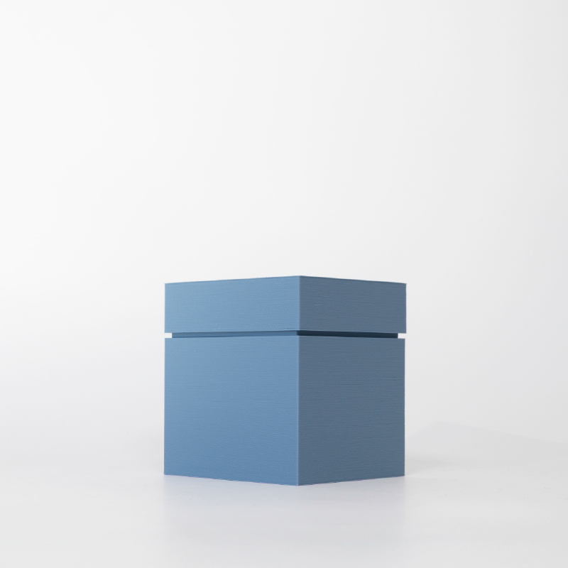 Pet Cremation Pet Urn Memorial, Pet Memorial Australia Product, Urn Modern Cube Ocean XS Side