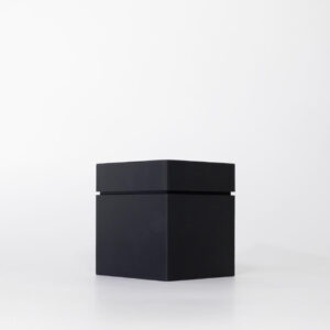 Pet Cremation Sydney Pet Urn Memorial, Pet Memorial Australia Product, Urn Modern Cube Black XS Side