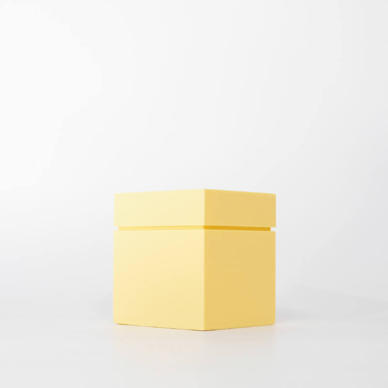Pet Cremation Sydney Pet Urn Memorial, Pet Memorial Australia Product, Urn Modern Cube Lemon XS Side Pet Cremation Sydney Pet Urn Memorial, Pet Memorial Australia Product, Urn Modern Cube Lemon XS Side