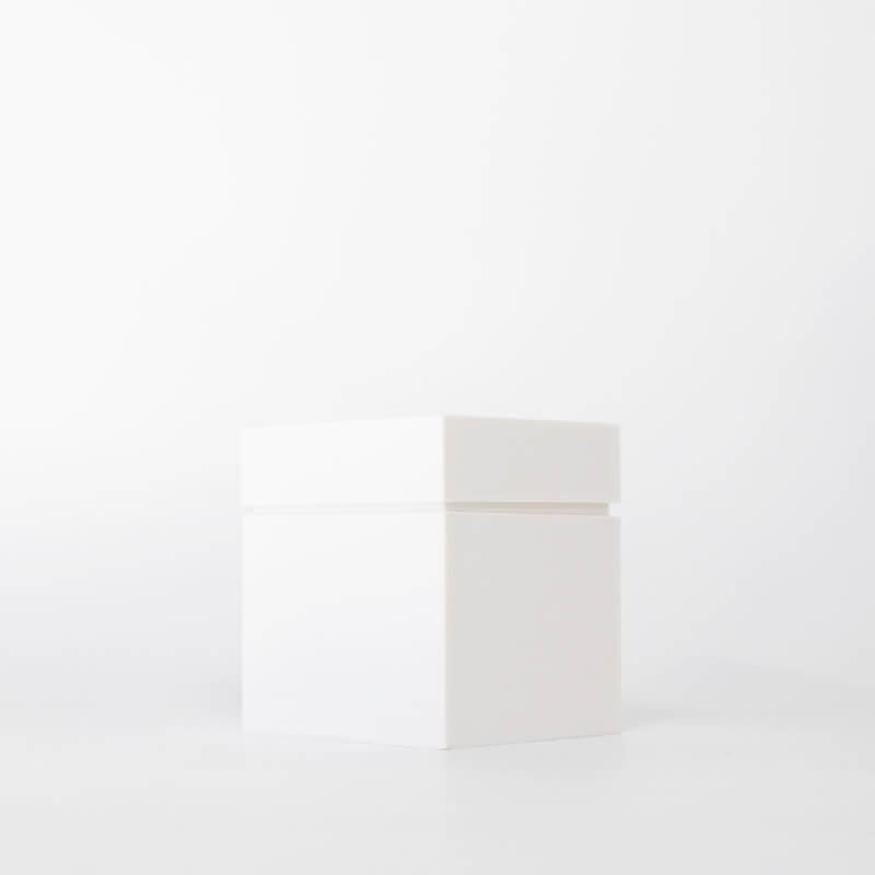 Pet Cremation Sydney Pet Urn Memorial, Pet Memorial Australia Product, Urn Modern Cube White XS Side Pet Cremation Sydney Pet Urn Memorial, Pet Memorial Australia Product, Urn Modern Cube White XS Side