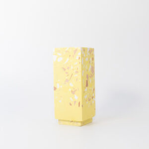Pet Cremation Sydney Pet Urn Memorial, Pet Memorial Australia Product, Urn Terrazzo Square Lemon XS Side Pet Cremation Sydney Pet Urn Memorial, Pet Memorial Australia Product, Urn Terrazzo Square Lemon XS Side